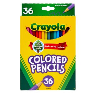 Crayola Colored Pencil Set, 36 Ct, Back to School Supplies for Kids, Classroom Supplies, Teacher Gift"