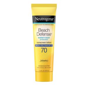 Neutrogena Beach Defense Body Sunscreen Lotion with SPF 70, 1 oz"