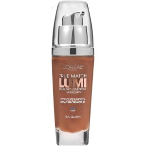 L'Oreal Paris True Match Lumi Liquid Foundation Makeup, C7-8 Nut Brown and Cocoa, 1 fl oz"