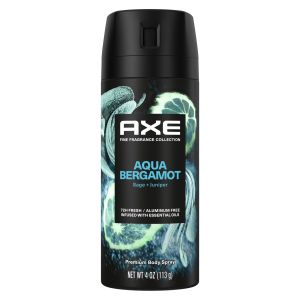 Axe Fine Fragrance Collection Men's Deodorant Spray, Aqua Bergamot Aluminum-Free, 4 oz"