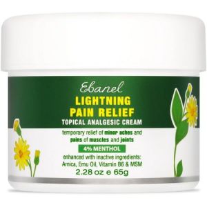 Ebanel Pain Relief Cream 2.28oz Arnica Menthol Arthritis Pain Relief Muscle Rub