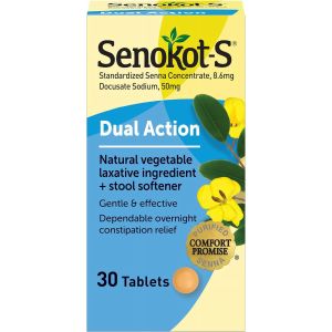 Senokot-S® Dual Action Senna Plus Stool Softener Laxative Tablets, 30 Ct"