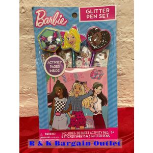 Barbie Glitter Pen Set for Child Ages 3+ Model 37344