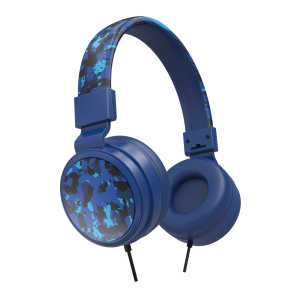 Gabba Goods Kids Safe Sound Adjustable, Foldable 3.5mm Wired Over Ear Headphones with Printed Design"