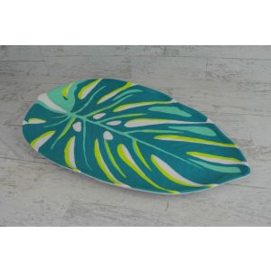 NEW Martha Stewart - Melamine Serving Tray 15" - Palm Leaf Design