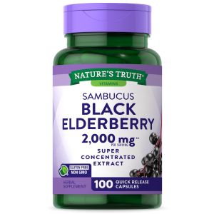 Black Elderberry Capsules 2000mg | 100 Count | Super Concentrated Sambucus Extract | Non-GMO, Gluten Free | By Nature's Truth"