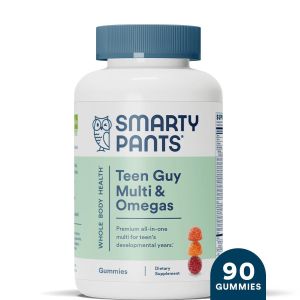 SmartyPants Teen Guy Multi & Omega 3 Fish Oil Gummy Vitamins with D3, C & B12 - 90 ct"