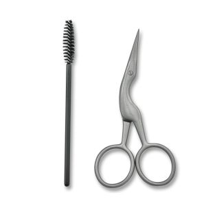 Japonesque Stainless Steel Brow Scissors and Spoolie Eyebrow Kit, 2-Piece"