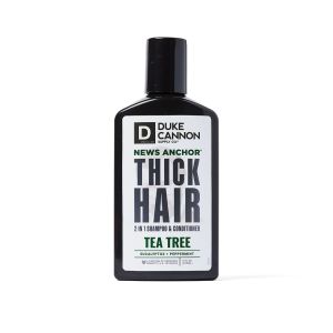 Duke Cannon News Anchor 2-in-1 Hair Wash Tea Tree Eucaliptus & Peppermint Scent, 10 fl oz, 1 Count"