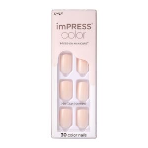 KISS imPRESS Color Press-on Manicure, Point Pink, Short"