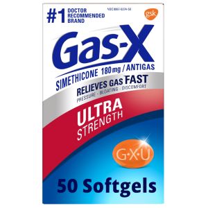 Gas-X Ultra Strength Gas Relief Softgels With Simethicone 180 Mg for Bloating Relief - 50 Count