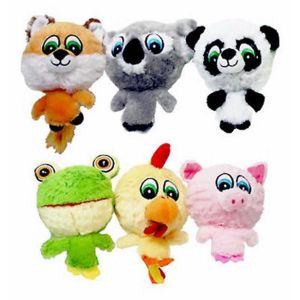 Multipet International 43225 4"" Knobby Noggins Plush Dog Toy Assorted Styles