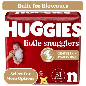 Huggies Little Snugglers Baby Diapers, Size Newborn (up to 10 lbs), 31 Ct (Select for More)"