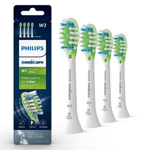 Philips Sonicare Premium White Replacement Toothbrush Heads, HX9064/65, Brushsync Technology, White 4-pk"