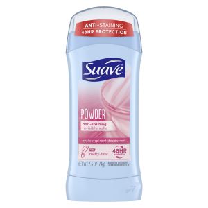 Suave Invisible Solid Antiperspirant Deodorant, Powder, Unisex, 2.6 oz"