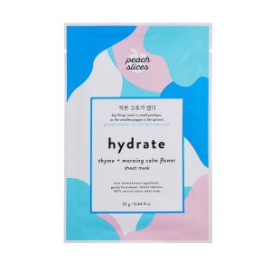 Peach Slices Hydrate Thyme + Morning Calm Flower Sheet Mask Pack Of 2