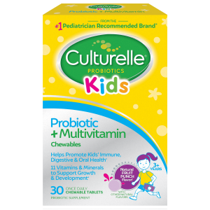 Culturelle Kids Probiotic + Complete Multivitamin For Kids 3+, 30 Chewables"