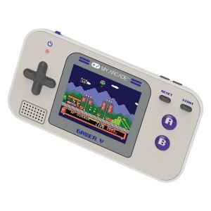 My Arcade DGUN-3920 Gamer V Classic 220-in-1 Handheld Video Game System (Gray and Purple)