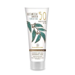 NEW Australian Gold Botanical Sunscreen Tinted Face BB Cream SPF 50, 3 Ounce"