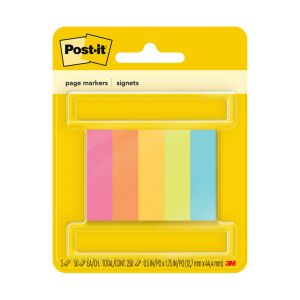 Post-it Page Markers, Assorted Colors, 1/2 in. x 2 in., 250 Page Markers"