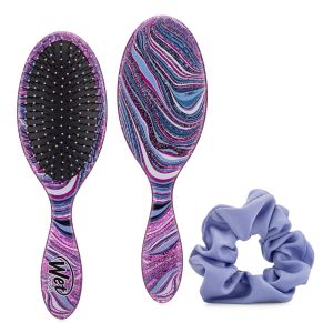 Wet Brush Swirl Detangle & Style Kit, Gift Set Includes Original Detangler and Coil Scrunchie - Pain-Free Hair Accessories Style with Less Pain, Effort and Breakage - Suitable for All Hair Types"