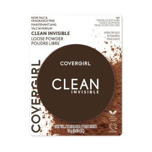 COVERGIRL Clean Invisible Loose Powder, 140 Translucent Dark, 0.63 oz"