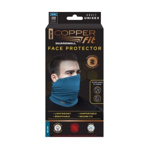 Copper Fit Unisex Adult Guardwell Face Cover and Neck Gaiter, Blue"