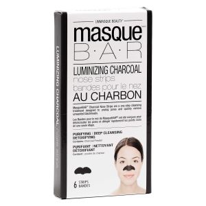 masque BAR Luminizing Charcoal Peel-Off Nose Strips (6 Pack/Box) — Korean Skin Care Treatment —Unclogs Pores, Removes Unwanted Blackheads — Absorbs Impurities & Excess Oil, Detoxif"