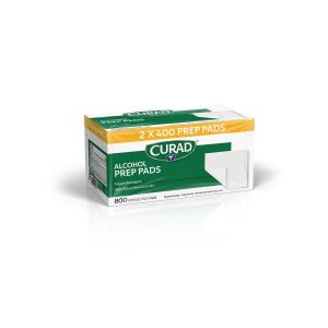 Curad Prep Pads swabs, 1"" x 1"", 2-ply Medium Pack of 1"