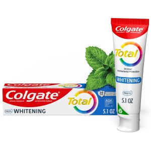 Colgate Total Whitening Toothpaste, Mint, 1 Pack, 5.1 Oz Tube"