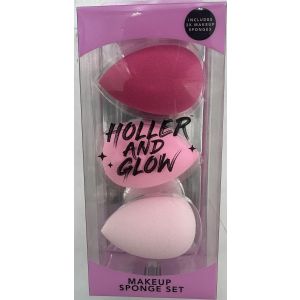 Holler and Glow Makeup Beauty Blender Sponge Set - 3ct