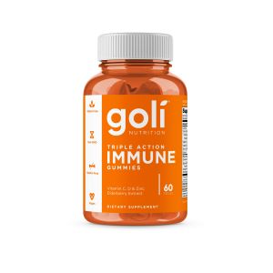 Goli Nutrition Immune Gummies, 60 Count, Blackberry Strawberry Lemonade Flavor"