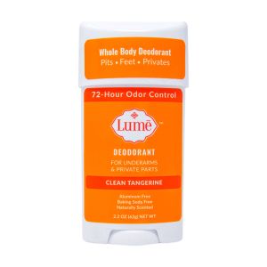 Lume Whole Body Women's Deodorant - Invisible Cream Stick - Aluminum Free - Clean Tangerine Scent - 2.2oz