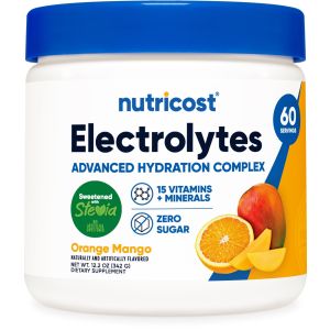 Nutricost Electrolyte Complex Drink Mix Powder (Orange Mango) 60 Servings - New & Improved Formula with 15 Vitamins and Minerals for Ultimate Hydration