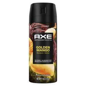 Axe Fine Fragrance Collection Men's Deodorant Spray, Golden Mango Aluminum-Free, 4 oz"