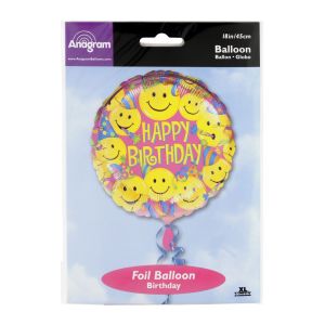 18 Inch Smiles Foil Mylar Balloon - Party Supplies Decorations