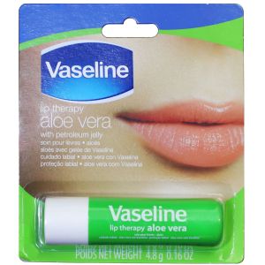 Vaseline Lip Therapy Moisturizing Hydrating Lip Balms with Aloe Vera, Vitamin E, Clear, 1 Count"