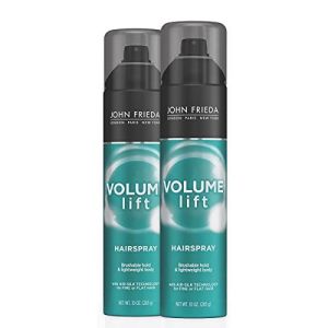 John Frieda Hairspray Volume Lift, for Fine or Flat Hair, Safe for Colour-Treated Hair, Volumizing Hair Nourishing Spray with Air-Silk Technology, 10