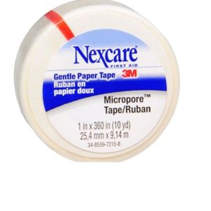 Nexcare Micropore Gentle Paper Tape, 1"" x 10 Yd."