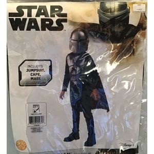 Mandalorian HALLOWEEN COSTUME *X-SMALL 3-4* or SMALL 4-6 JUMPSUIT, CAPE & MASK