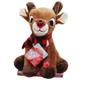 DanDee Rudolph Musical Plush 11" Light-up Deer Christmas Red Nosed Reindeer