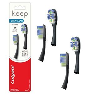 Colgate 360 Floss-Tip Replaceable Toothbrush Head Refills, Deep Clean, 4 Pack"