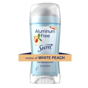 Secret Aluminum Free Deodorant for Women, White Peach, 2.4 oz"