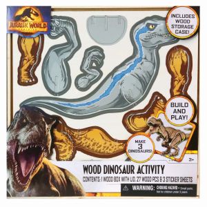 Jurassic World Dominion: Wood Dinosaur Activity - Building, Decorating Set, Ages 3+"