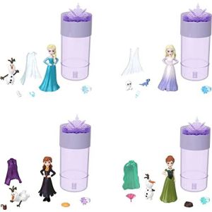 Disney Frozen Snow Color Reveal Small Dolls with 6 Surprises Including Figure and Accessories