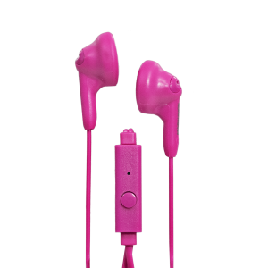 Magnavox MHP4820M-PK Gummy Earbuds with Microphone in Pink | Available in Pink, Purple, White, Black, & Blue | Earbuds Gummy | Extra Value Comfort Stereo Earbuds | Durable Rubberized Cable |"