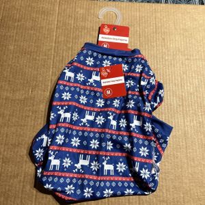 Pet Central Reindeer Print Dog Pajama - Medium - New with Tags