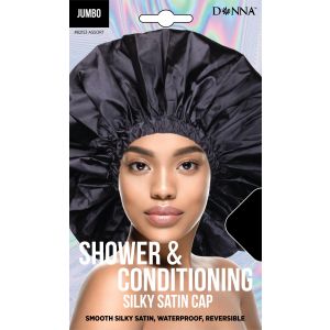 Donna Jumbo Shower and Conditioning Silky Satin Cap, 82153 Assorted, Packaging May Vary, 1 Ea"