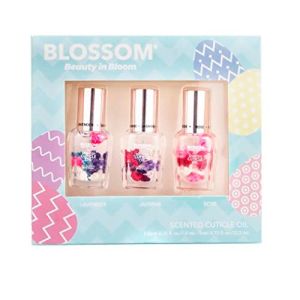 Blossom Hydrating Moisturizing Strengthening Scented Cuticle Oil Infused with Real Flowers Made in USA 0.75 Fl. Oz B Lavender/Jasmine/Rose