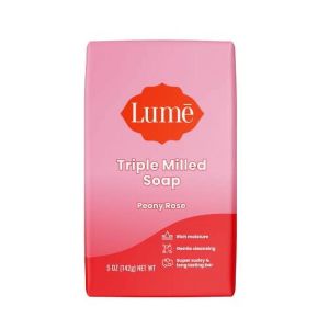 Lume Triple Milled Soap - Rich Moisture & Gentle Cleansing - Paraben Free, Phthalate Free, Skin Safe - 5 ounce (Peony Rose)"